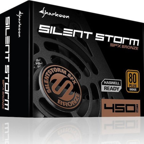 Sharkoon SilentStorm SFX 450W Μαύρο Τροφοδοτικό Υπολογιστή Full Wired 80 Plus Bronze