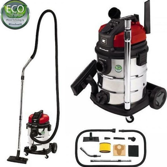Einhell Σκούπα Υγρών / Στερεών 1150W με Ανοξείδωτο Κάδο 30lt