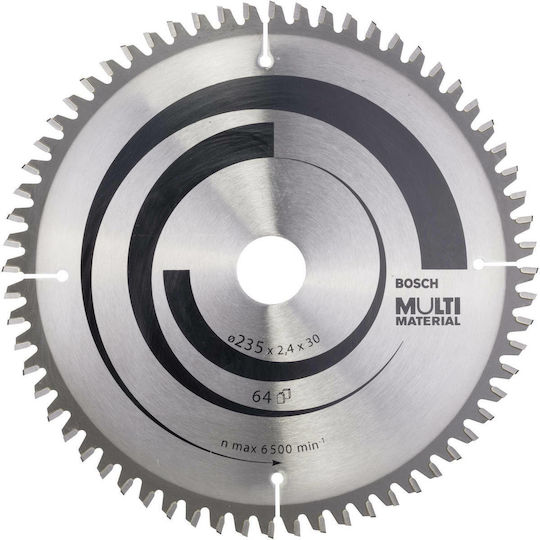 Bosch Δίσκος Κοπής Ξύλου με 64 Δόντια 235mm 2608640514