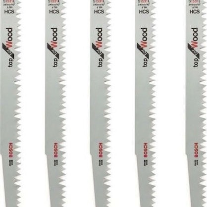 Bosch S1531L Λάμες Σπαθόσεγας για Ξύλο 5τμχ
