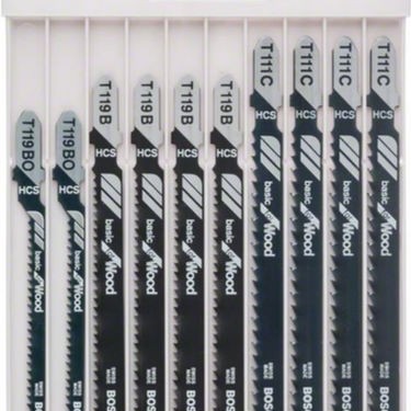 Bosch 2607010629 Λάμες Basic for Wood για Ξύλο 10τμχ
