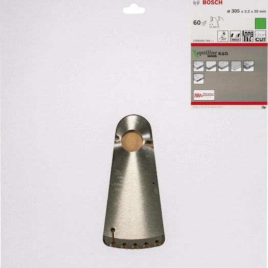Bosch Optiline Wood Δίσκος Κοπής Ξύλου με 60 Δόντια 305mm 2608641768