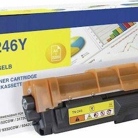 Brother TN-246Y Γνήσιο Toner Laser Εκτυπωτή Κίτρινο High Capacity 2200 Σελίδων (TN-246Y)