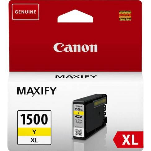 Canon PGI-1500XL Γνήσιο Μελάνι Εκτυπωτή InkJet Κίτρινο (9195B001)