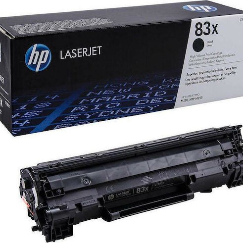 HP 83X Γνήσιο Toner Laser Εκτυπωτή Μαύρο High Yield 2200 Σελίδων (CF283X)