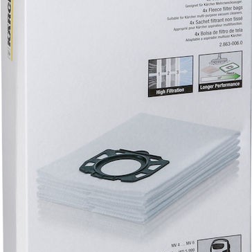 Karcher Σακούλες Σκούπας 4τμχ Συμβατή με Σκούπα Karcher