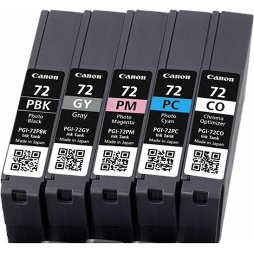 Canon PGI-72 Γνήσιο Πακέτο 5 Μελανιών Εκτυπωτή InkJet Photo Κυανό / Photo Ματζέντα / Photo Μαύρο / Γκρι / Chroma Optimizer (6403B007)