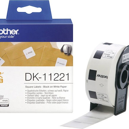 Brother 1000 Αυτοκόλλητες Ετικέτες σε Ρολό για Εκτυπωτή Ετικετών 23x23mm