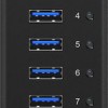 Icy Box USB 3.0 Hub 10 Θυρών με σύνδεση USB-A & Θύρα Φόρτισης και Εξωτερική Παροχή Ρεύματος