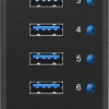 Icy Box USB 3.0 Hub 10 Θυρών με σύνδεση USB-A & Θύρα Φόρτισης και Εξωτερική Παροχή Ρεύματος