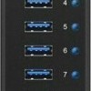 Icy Box USB 3.0 Hub 10 Θυρών με σύνδεση USB-A & Θύρα Φόρτισης και Εξωτερική Παροχή Ρεύματος