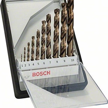 Bosch Robust Line Σετ 10 Τρυπάνια HSS με Κυλινδρικό Στέλεχος για Μέταλλο