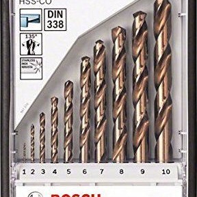 Bosch Robust Line Σετ 10 Τρυπάνια HSS με Κυλινδρικό Στέλεχος για Μέταλλο