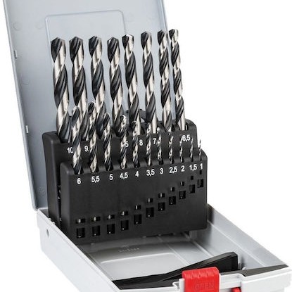 Bosch Σετ 19 HSS-Co 1-10mm Τρυπάνια HSS με Κυλινδρικό Στέλεχος για Μέταλλο