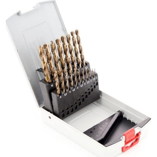 Bosch Σετ 19 HSS-Co 1-10mm Τρυπάνια HSS με Κυλινδρικό Στέλεχος για Μέταλλο