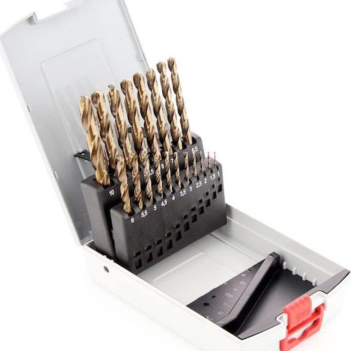 Bosch Σετ 19 HSS-Co 1-10mm Τρυπάνια HSS με Κυλινδρικό Στέλεχος για Μέταλλο