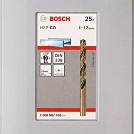 Bosch Σετ 25 Τρυπάνια Κοβαλτίου με Κυλινδρικό Στέλεχος για Μέταλλο και Ξύλο