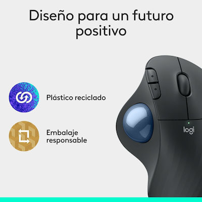 Logitech Ergo M575S Ασύρματο Bluetooth Ποντίκι με Trackball Graphite