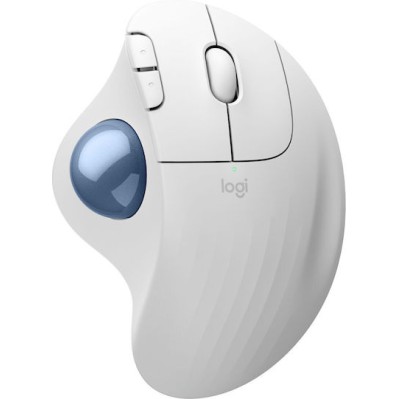 Logitech Ergo M575S Ασύρματο Bluetooth Ποντίκι με Trackball Λευκό