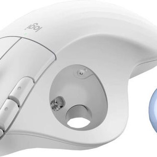 Logitech Ergo M575S Ασύρματο Bluetooth Ποντίκι με Trackball Λευκό