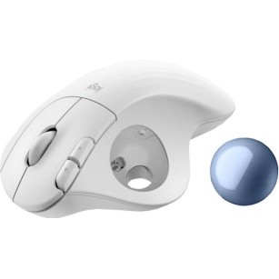 Logitech Ergo M575S Ασύρματο Bluetooth Ποντίκι με Trackball Λευκό