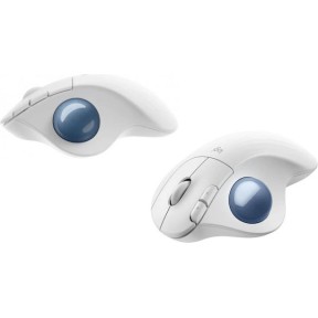 Logitech Ergo M575S Ασύρματο Bluetooth Ποντίκι με Trackball Λευκό
