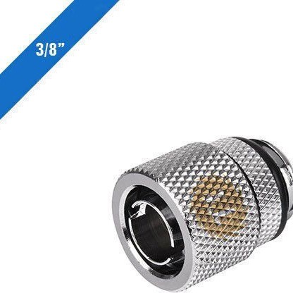 Thermaltake Pacific 3/8'' ID x 1/2'' OD Compression Chrome