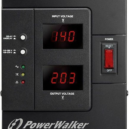 Powerwalker AVR 2000 SIV Σταθεροποιητής Τάσης 2000VA με 2 Πρίζες Ρεύματος