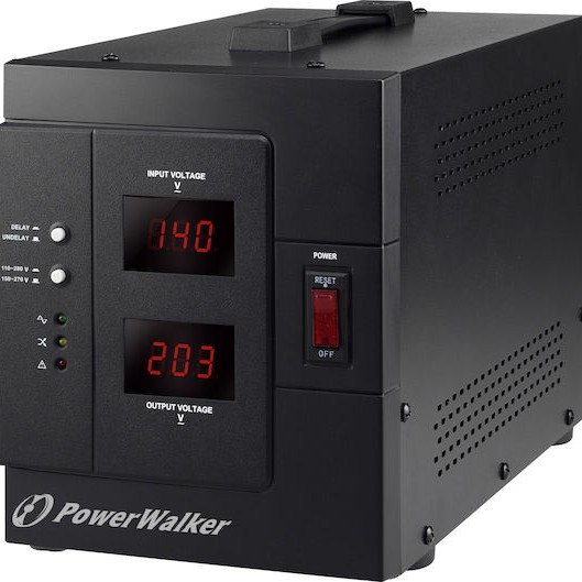 Powerwalker AVR 3000 SIV Σταθεροποιητής Τάσης 3000VA με 2 Πρίζες Ρεύματος