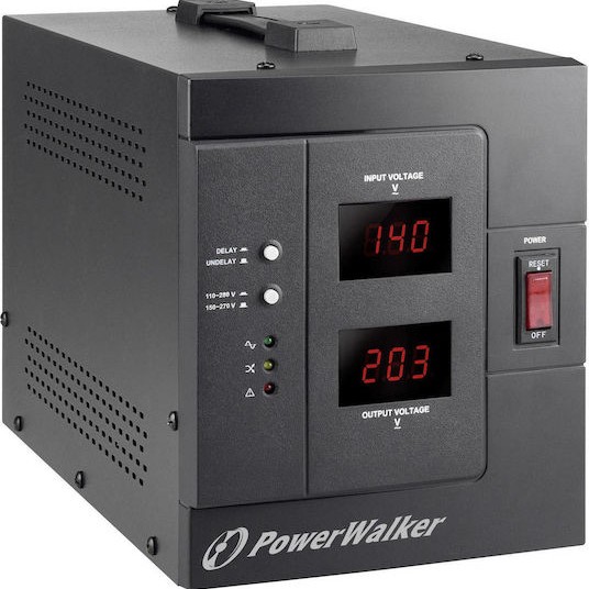 Powerwalker AVR 3000 SIV Σταθεροποιητής Τάσης 3000VA με 2 Πρίζες Ρεύματος