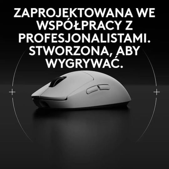 Logitech G Pro 2 Lightspeed Ασύρματο Gaming Ποντίκι 44000 DPI Λευκό