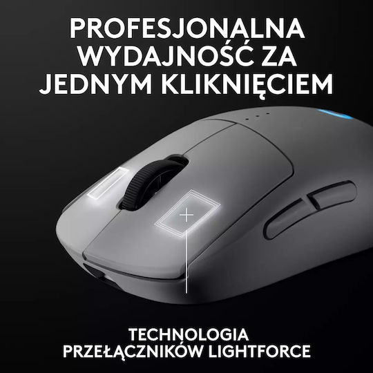 Logitech G Pro 2 Lightspeed Ασύρματο Gaming Ποντίκι 44000 DPI Λευκό