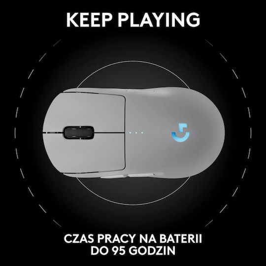 Logitech G Pro 2 Lightspeed Ασύρματο Gaming Ποντίκι 44000 DPI Λευκό