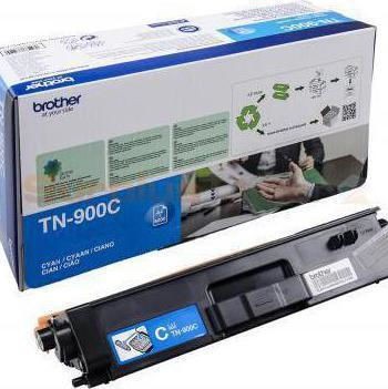 Brother TN-900C Γνήσιο Toner Laser Εκτυπωτή Κυανό High Yield 6000 Σελίδων (TN-900C)