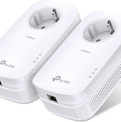 TP-LINK TL-PA8010P KIT v4 Powerline Διπλό για Ενσύρματη Σύνδεση με Passthrough Πρίζα και Θύρα Gigabit Ethernet