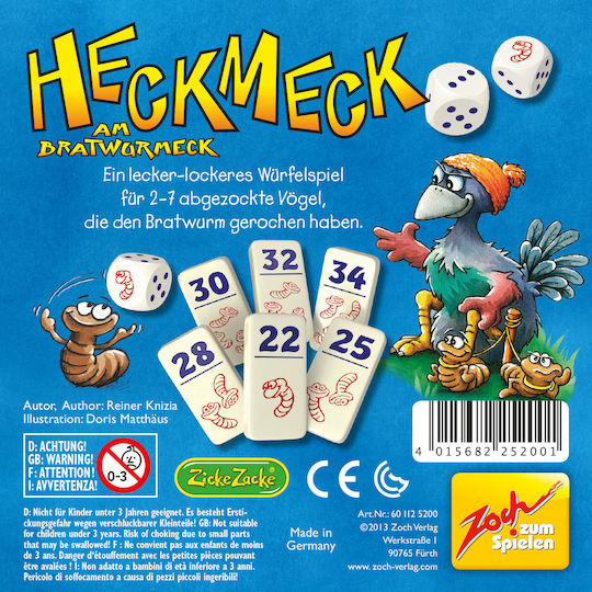 Επιτραπέζιο Παιχνίδι Heckmeck Am Bratwurmeck για 2-7 Παίκτες 8+ Ετών ZOC25200 (EN) Zoch Verlag