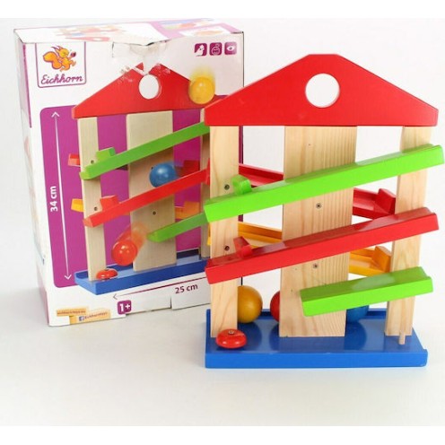Eichhorn Βρεφικό Παιχνίδι Marble Run House από Ξύλο για 12+ Μηνών