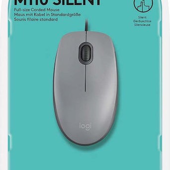Logitech M110 Silent Ενσύρματο Ποντίκι Γκρι