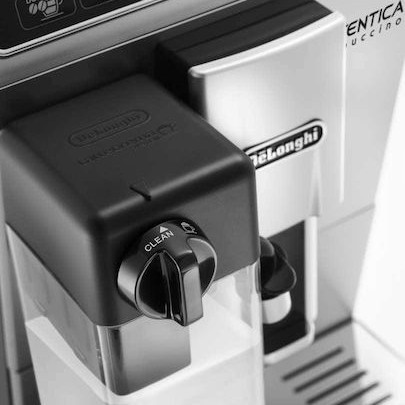 De'Longhi Autentica Αυτόματη Μηχανή Espresso 1450W Πίεσης 15bar για Cappuccino με Μύλο Άλεσης Ασημί