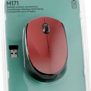 Logitech M171 Ασύρματο Mini Ποντίκι Κόκκινο