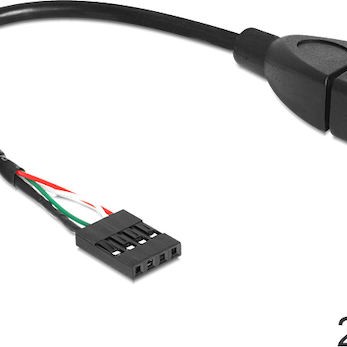 DeLock USB pinheader female - USB 2.0 female 0.2m