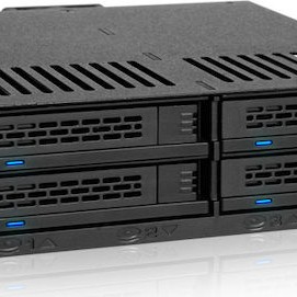 Icy Dock ExpressCage 4-Bay 2.5 Inch SAS/SATA HDD-SSD Hot Swap Cage for External 5.25 Inch Bay Μαύρο (MB324SP-B)