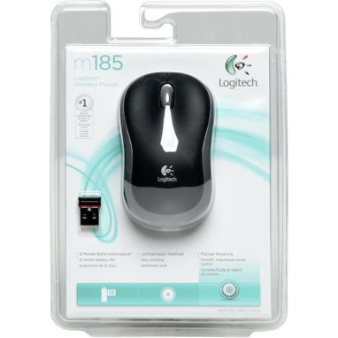 Logitech M185 Ασύρματο Mini Ποντίκι Γκρι