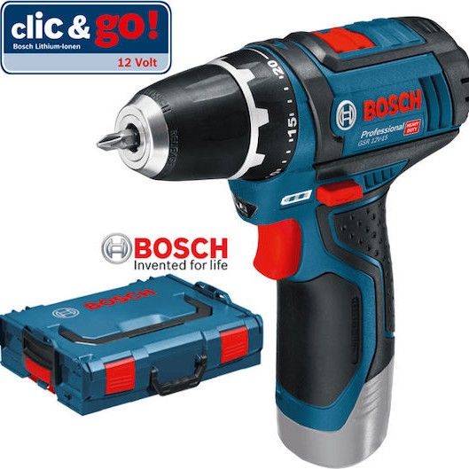 Bosch GSR 12V-15 Δραπανοκατσάβιδο Μπαταρίας Solo 12V
