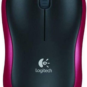 Logitech M185 (910-002237) Ασύρματο Mini Ποντίκι Black/Red