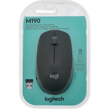 Logitech M190 Ασύρματο Ποντίκι Μαύρο