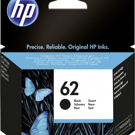 HP 62 Γνήσιο Μελάνι Εκτυπωτή InkJet Μαύρο (C2P04AE)