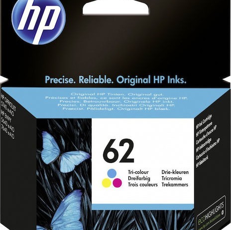 HP 62 Γνήσιο Μελάνι Εκτυπωτή InkJet Πολλαπλό (Color) (C2P06AE)