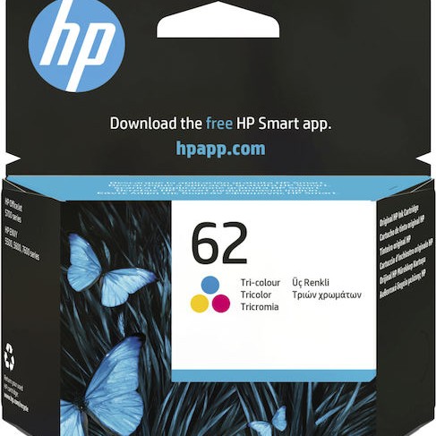 HP 62 Γνήσιο Μελάνι Εκτυπωτή InkJet Πολλαπλό (Color) (C2P06AE)