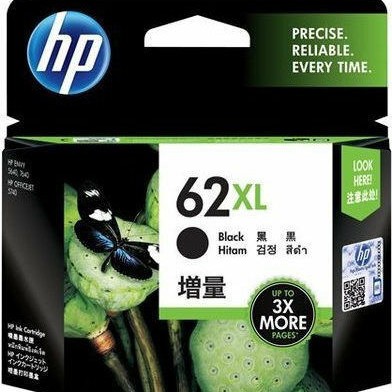 HP 62XL Γνήσιο Μελάνι Εκτυπωτή InkJet Μαύρο (C2P05AE)
